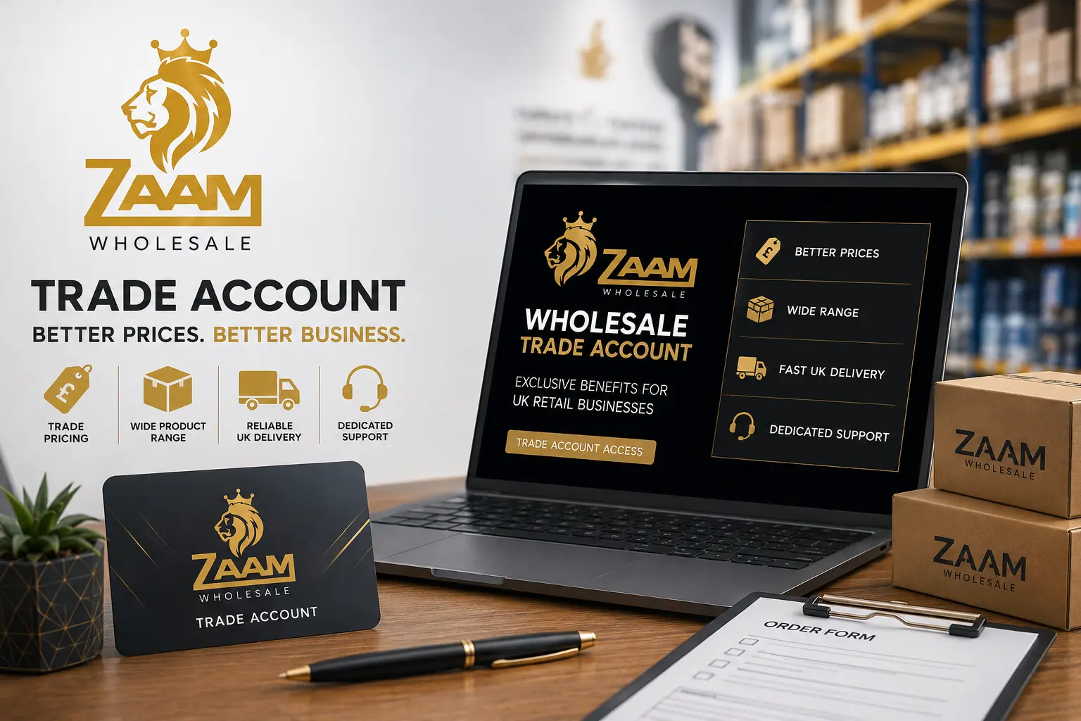 Zaam Wholesale trade account